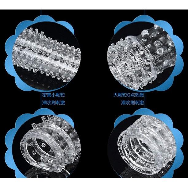 2PCS Finger Clitoris Massage Delay Penis Sleeve Lasting Enlargement Vibrator Condom Spike Erection Aid Extend Sex Toys for Men