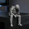 Tactical Equipment Sculpture 3D Printed Soldier Figurine Ornament, Sitting Statue, Desk Accessory Funny Tired for Table Shelf Edge Decor Miniature
