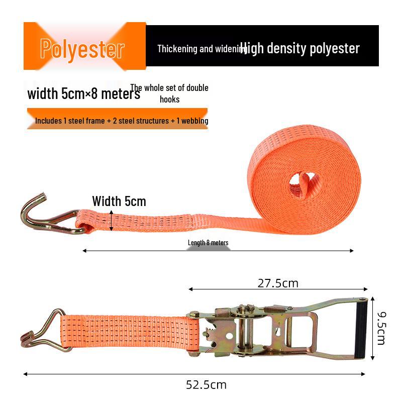 

Ремни-трещотки для крепления груза на грузовике с двойным крюковым креплением и стальным натяжителем