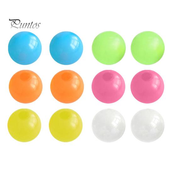 6/12Pcs Luminous Sticky Ball Glow-in-the-dark Wall Ceiling Sticky Ball TPR Anxiety Relief Stress Ball Fidget Toy Kids Teens Adults Stocking Stuffer