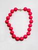 Vintage Bunter Runder Perlenhalskette, Große Größe, Acrylperle, Böhmischer Stil Handgeknüpft Damen Halskette, Schmuck Geschenk