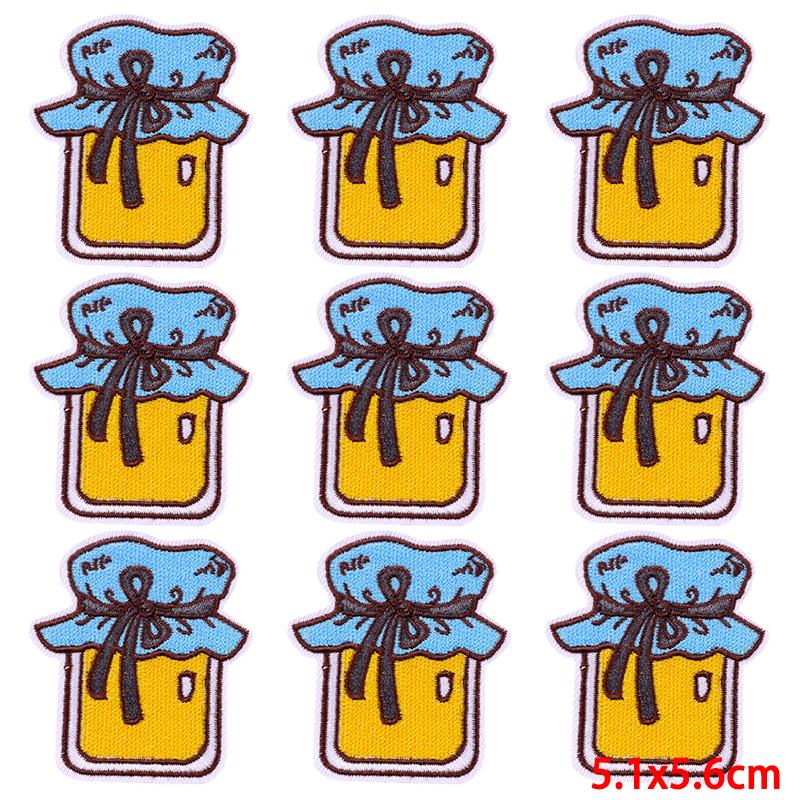 10Pcs/Lot Bee Flower Embroidery Patch Iron On Patches For Clothing Cartoon Sewing Fusible Patch Embroidered Patches For Clothes
