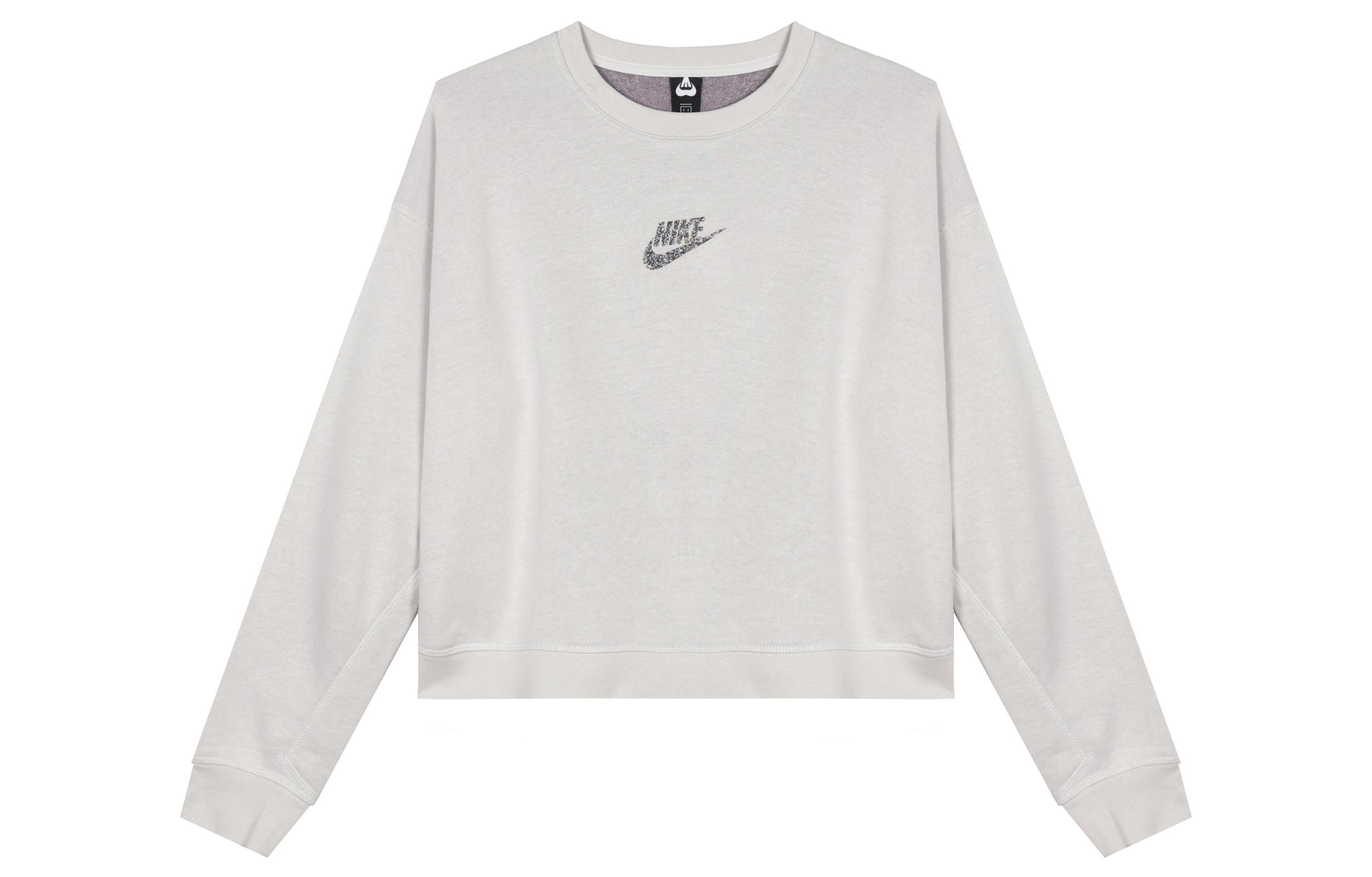 Nike Sweatshirt Women s Light Silver Gray CU6404-094 L