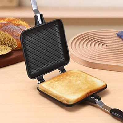 Frühstück Sandwich Maker Waffel Pfanne mit Griffen Multifunktions Nonstick Flip