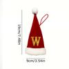 Mini Letter Christmas Hat Christmas Tree Pendant Decorations Hanging Ornament Cute Plush Velet Santa's Hat Christmas Home Decor