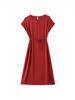 2026 New Elegant Mulberry Silk Mid-Length Dress - Round Neck & Casual Fit