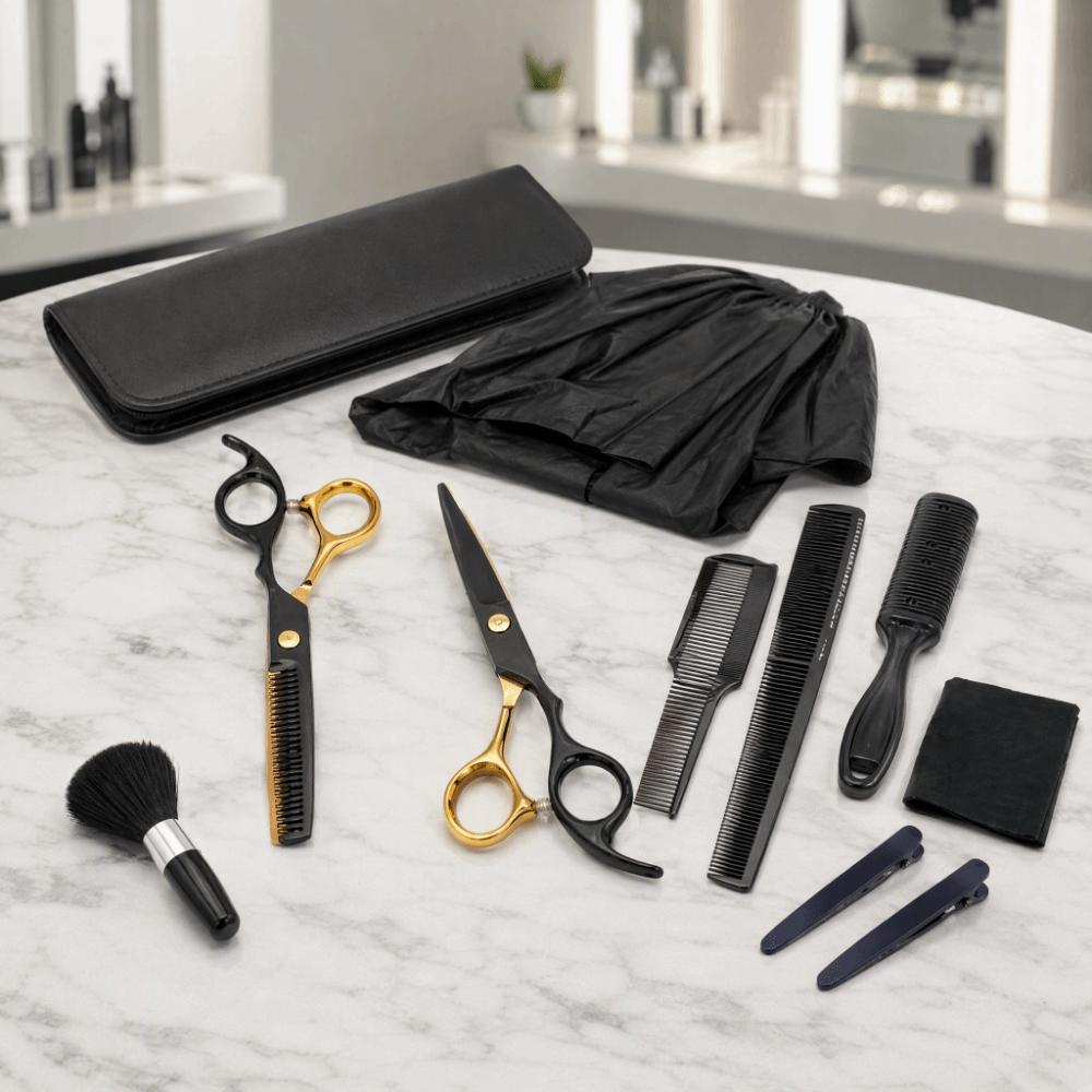 Silent Hair Thinning Shears Anti-jam Haircutting Tool Set Hair Cutting Kit Salon-grade