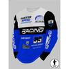 Round Neck Long Sleeve T-Shirt, Trendy Racing Element Print Top, Individual Letter Pattern Casual Wear