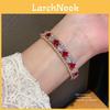 Light Luxury Silver Green Zircon Open Bangle With Geometric Design For Daily Wear