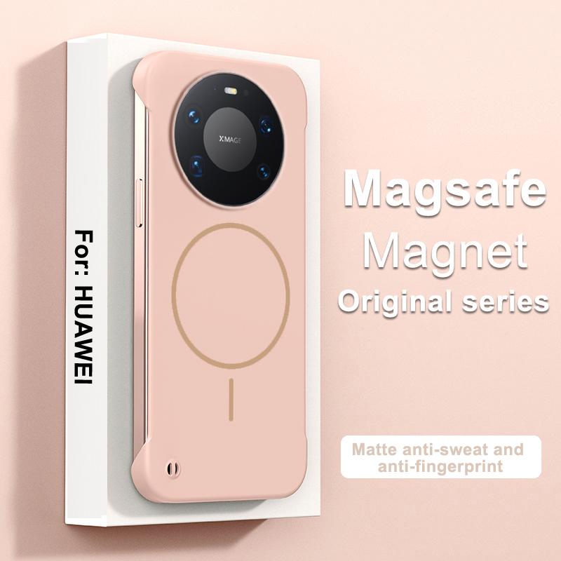 For Magsafe Bezel-less Anti-Fall Case For Huawei Mate 80 Pro Max Ultra Thin Frameless Hard PC Magnetic Cover For Mate 80 80Pro