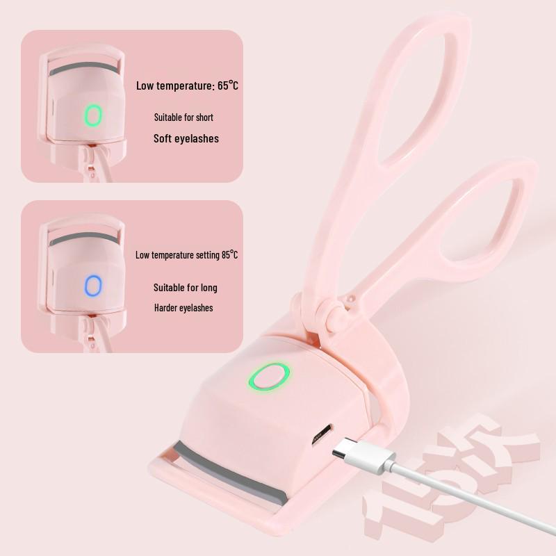 Rechargeable Electric Heated Eyelash Curler – Long-lasting Setting, Safe for Student Dormitories