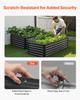 Metal Raised Garden Bed, 1.8 X 0.9 X 0.4 M Outdoor Galvanized Planter Garden Box, Open Bottom Design, Large Planter Raised Bed for Growing Vegetables,