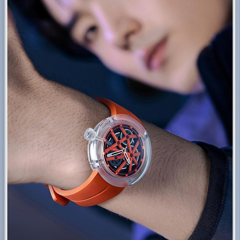 Bonest Gatti Uhr, Glasschale, modische Herren-Mechanische Uhr