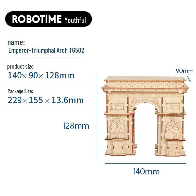 Rorate Rolai 3D Wooden Jigsaw Puzzle - Handmade Desktop Ornament & Educational Toy
