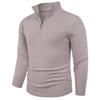 Men's Autumn/Winter Fashion Half-Zip Button Sweater - Casual Knit Pullover Base Layer
