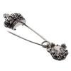 ARTEMISKINGS Crown Safety Pin Safety Pin AKEX0003 Silver Accessories Brand Jewelry Silver Brooch Batch [Artemis Kings] Men's Women's