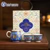 Chinese Palace Style Ceramic Enamel Tea Set