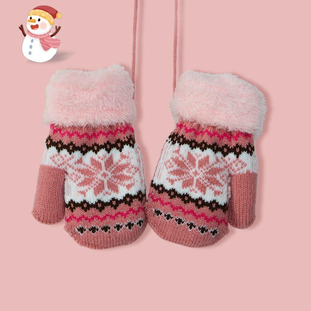 Windproof Kids Winter Gloves Coldproof Baby Gloves Cute Knitted Gloves  Outdoor