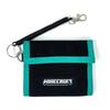 Kaitak Family Minecraft Bifold Wallet with Coil Closure and Velcro Closure, Official Merchandise, 1P5F58H (Turquoise)
