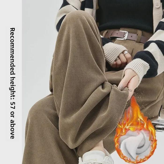 

Женские вельветовые брюки с высокой талией и широкими штанинами — коллекция осень/зима 2024 г. 4XL