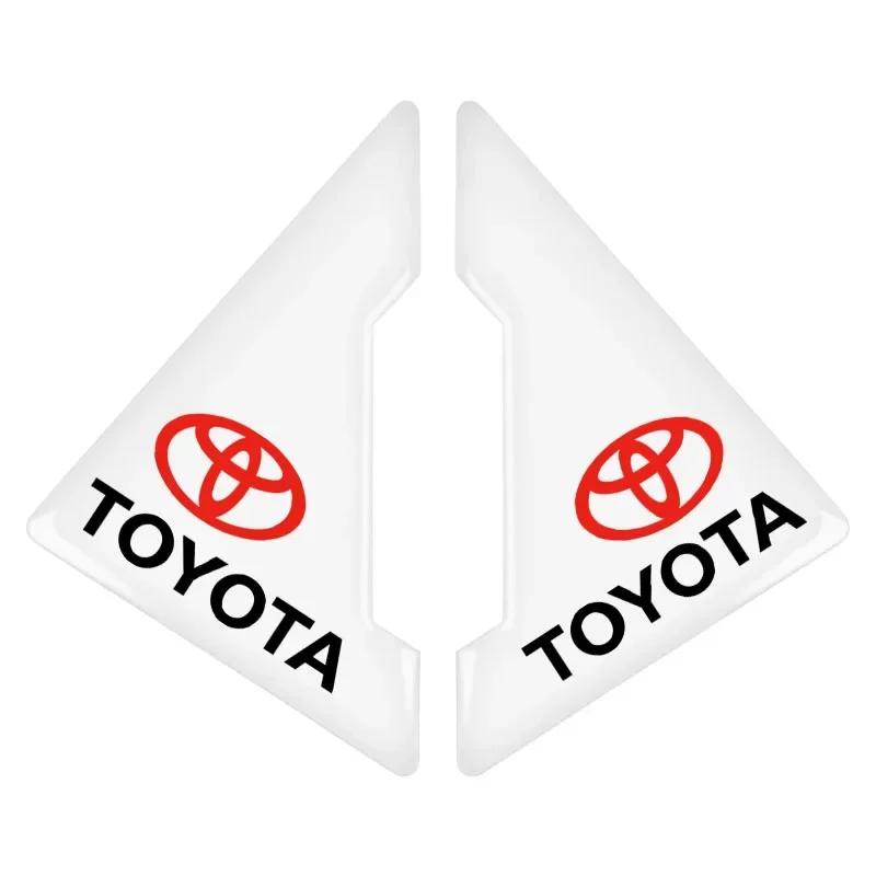2Pc Car Door Corner Cover Anti-Scratch Protection Sticker Styling for Toyota Auris Rav4 Yaris Hilux Corolla Prius Avensis Emblem
