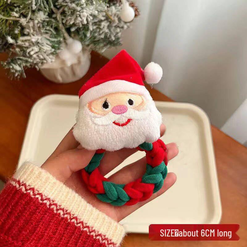 Santa Claus Christmas Scrunchies - Cute Cartoon Hair Ties & Accessories for Girls and Women