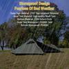 Tent Ground Cloth for Backpacking Tent 1 Person Ultralight Aluminum Pole Stormproof Camping Tent Suitable for Four