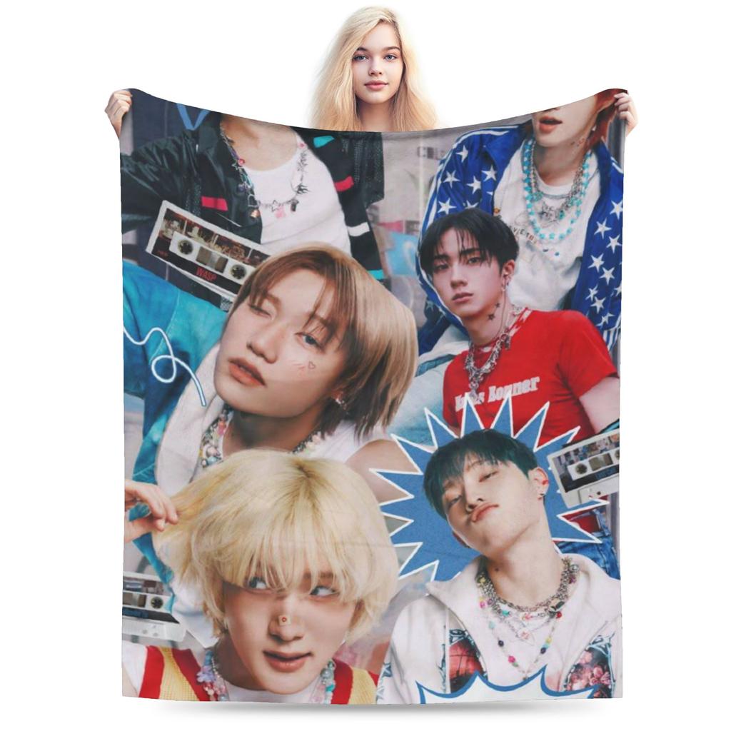 DUH! P1Harmony Kpop Music Album Blankets Lightweight Thin Flannel Comfortable Gift  Throw Blankets Bedspreads