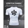 Men's Compression Shirt Quick Dry White Gym T-Shirt "GOOD BOY" Cartoon Print Workout Sportswear