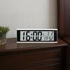Battery Powered Large Digital Alarm Clock with Backlight Temperature Humidity Date Snooze Table Clock Dual Alarm12/24H LCD Clock