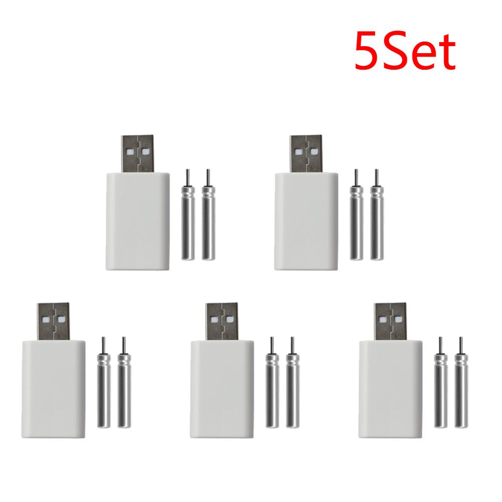 1-5 Set Night Fishing Glow Stick with USB Charger CR425 Rechargeable Night Fishing Float Electronic Float Fishing Accessories