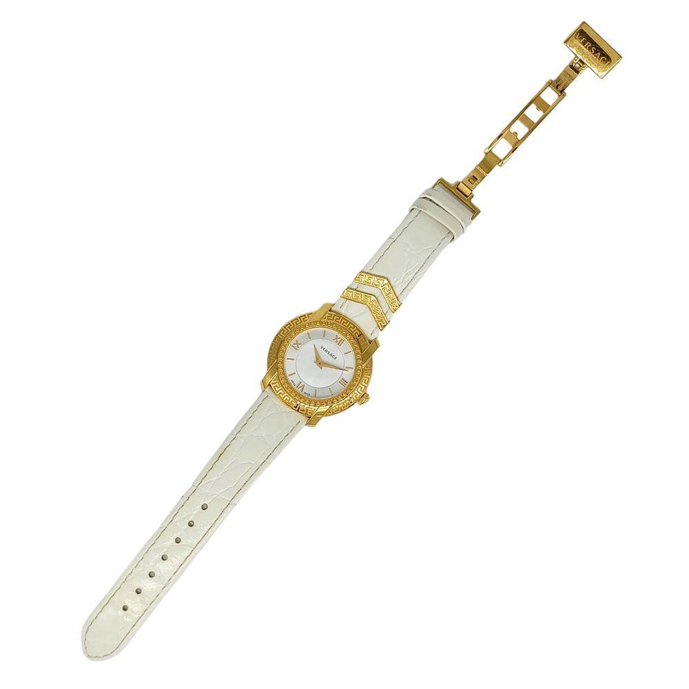 Used VERSACE Vanity Quartz Men's Watch Genuine / C1187