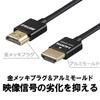 Buffalo HDMI Slim Cable 1m ARC compatible 4K x 2K compatible [HIGH SPEED with Ethernet certified product] BSHD3S10BK/N