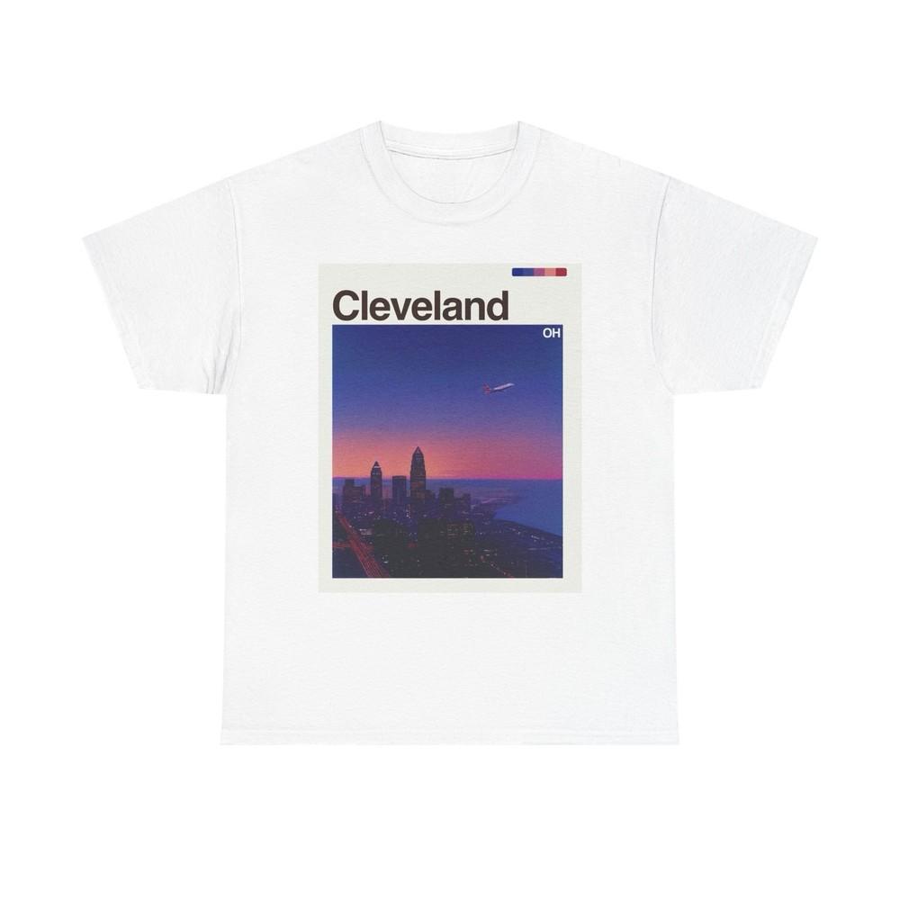 Cleveland Skyline Graphic T Shirt Cotton Tee Apparel New  Unisex T-Shirt S