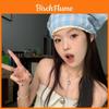 Y2k Gingham Cotton Cat Ear Beanie With Sun Protection For Summer And Autumn Wear