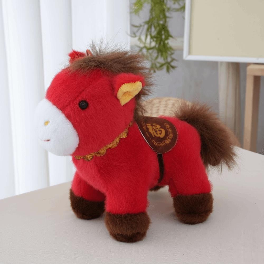 Steed Puppe Pony Anhänger Maskottchen Puppen Tierkreis Pony Figur Plüsch Pferd Schlüsselanhänger Geburtstagsgeschenk