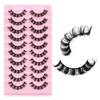 10 Paar 3D Nerz Wimpern russische Streifenwimpern Dramatische Falsche Wimpern Faux Cils Make-up Falsche Wimpernverlängerung