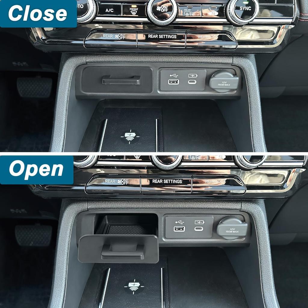 PIMCAR Storage Drawer Tray For 2024 2025 Honda Pilot/2026 Honda Passport Accessories Center Console Organizer Secret Compartment Extra Storage (Not