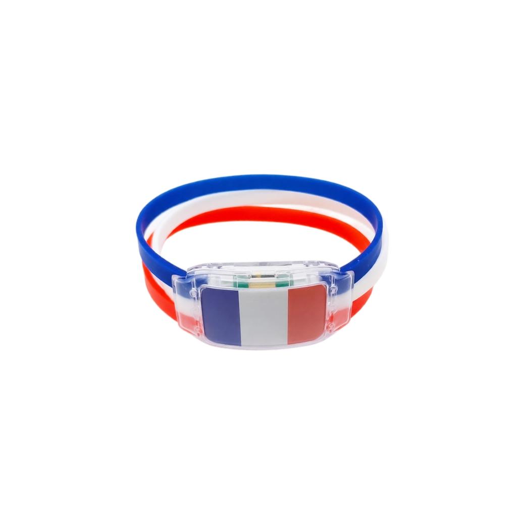 Silicone LED Wristband for Sports Fan Support - Light Up Bracelet for Events and Parties