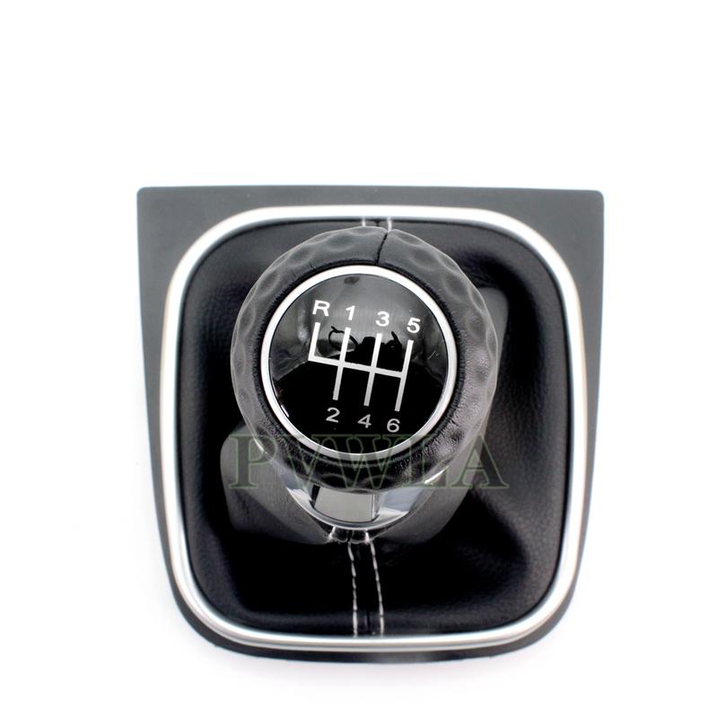 6-biegowa gałka zmiany biegów z manualną dźwignią i mieszek ze skóry PU do Golf 5/6 Jetta 5/6 Scirocco EOS