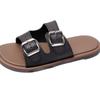 Shop   Women Double Buckle Strap Slipper Sandal Won Wse Wfobv2d