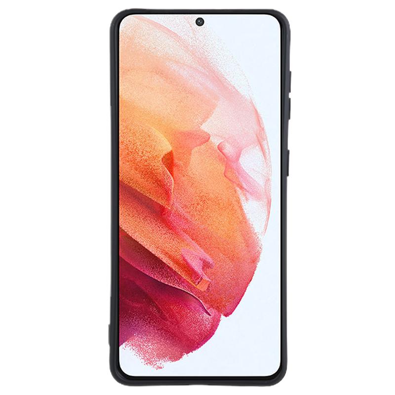 For Samsung Galaxy S21 4G/5G Back Shell TPU Case Fiber Lining Rubberized Cell Phone Cover