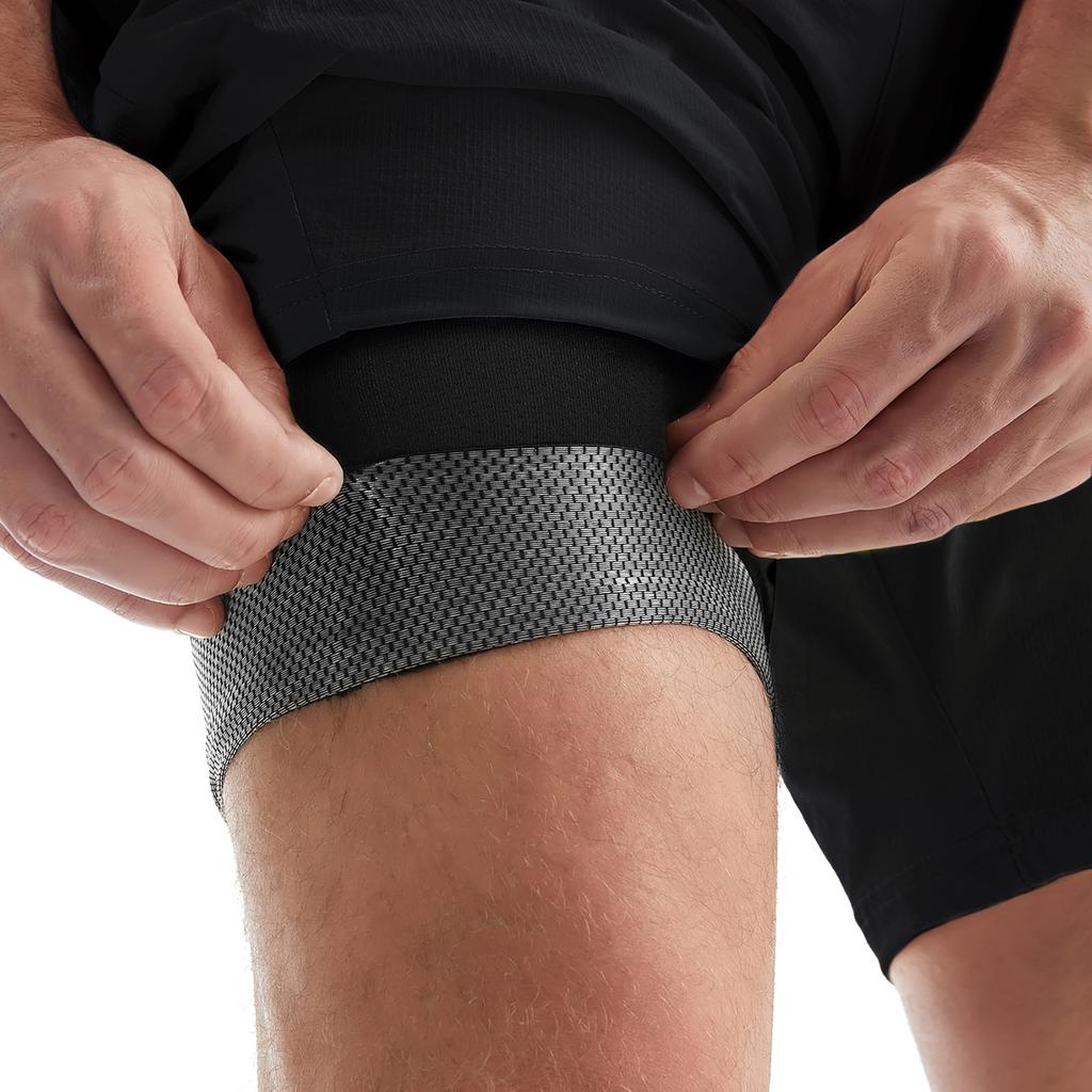 Bike Riding Shorts Padded Men Breathable Skin-Friendly Men's Cycling Shorts Removable Inner Lining Quick-drying 3D Tailoring Black EU Size L