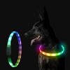 Lightweight USB Rechargeable Collar for Large Medium and Small Dogs, Glowing Dog Collar, 9 Flashing Modes, Soft Silicone Glowing