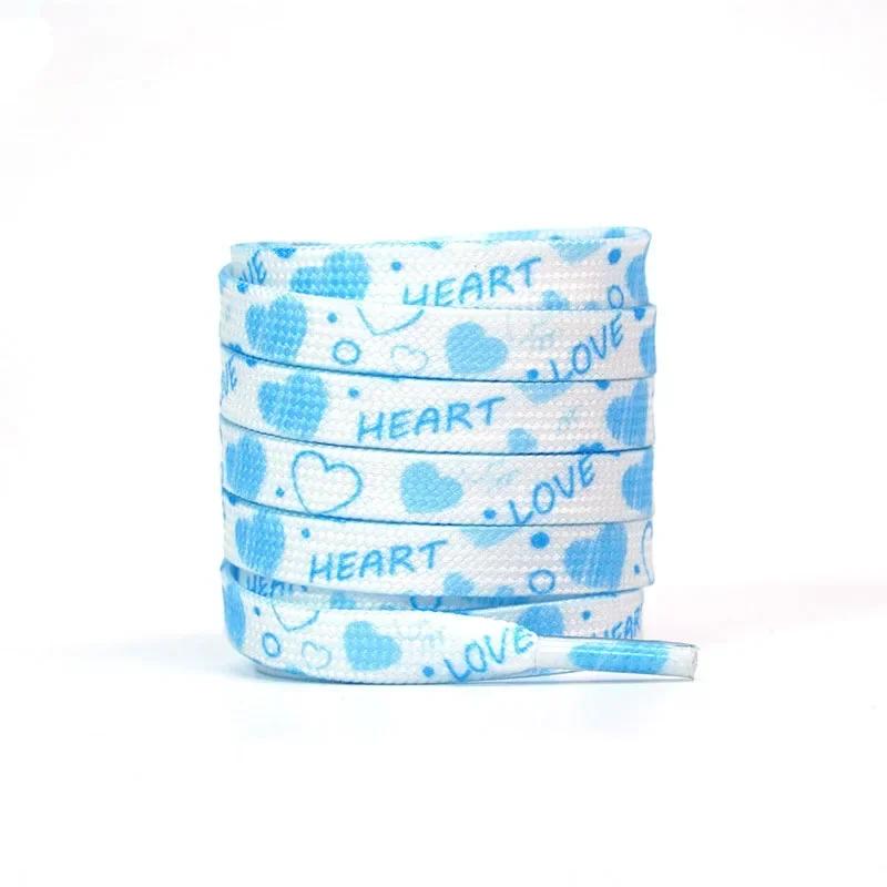 NEW Flat Pink Love Shoelace Personalized Valentine's Day Heart Shoelaces Rope Couples High Canva Sports Shoes Shoe Laces for AF1
