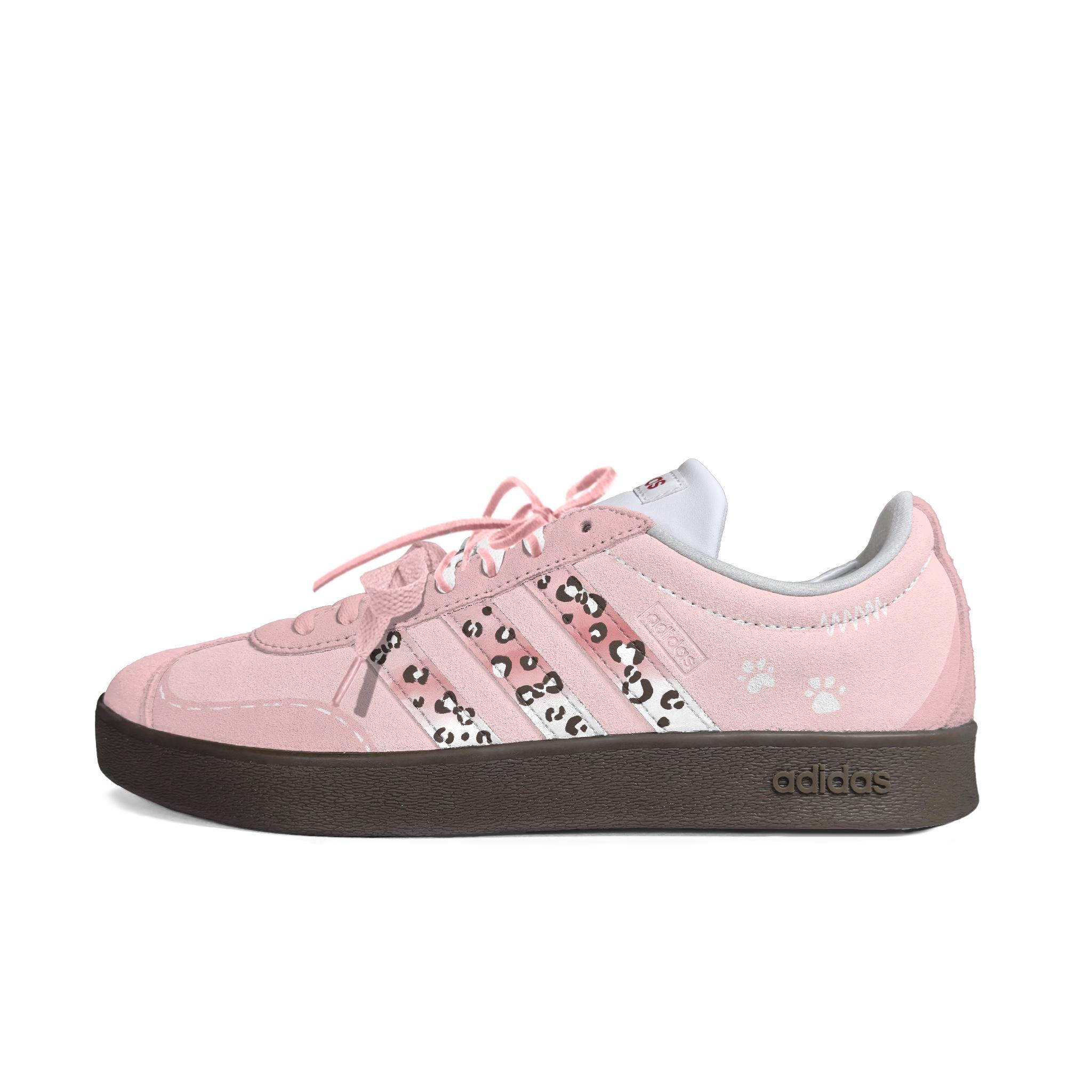 

Adidas VL COURT 2.0 Cushioning Abrasion Resistant Low top Skateboard Shoes Unisex Pink HQ1802(Team613-) 35⅔