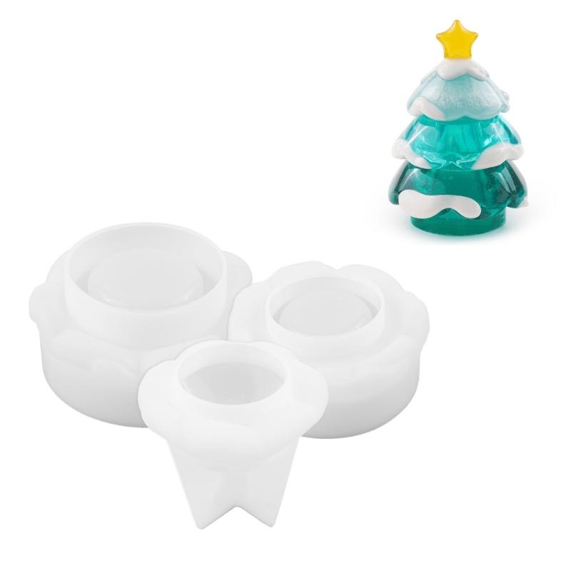 

DIY Christmas Themed Silicone Molds Flexible Silicone Mold for Christmas Tree Container Home Decoration and Gifts 1