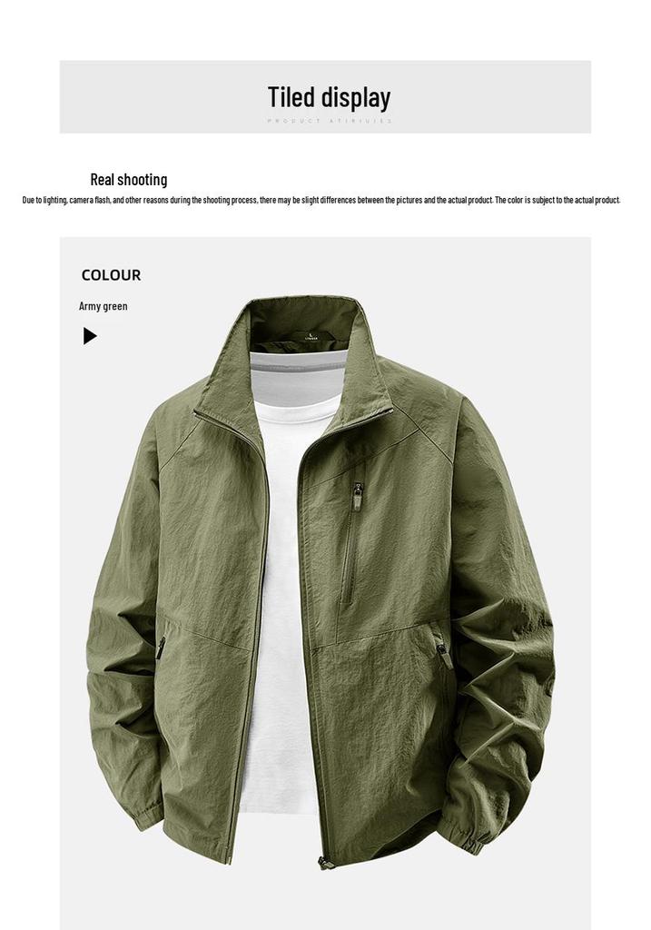 Men's Cross-Season Casual Outdoor Jacket - Versatile Loose Fit for Spring and Autumn Sports or Mountaineering.