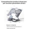 2-in-1 Laptop Phone Cooling Bracket Built-in Silent Fan, Height Increase Air Cooling Stand for Gaming Notebook Desktop