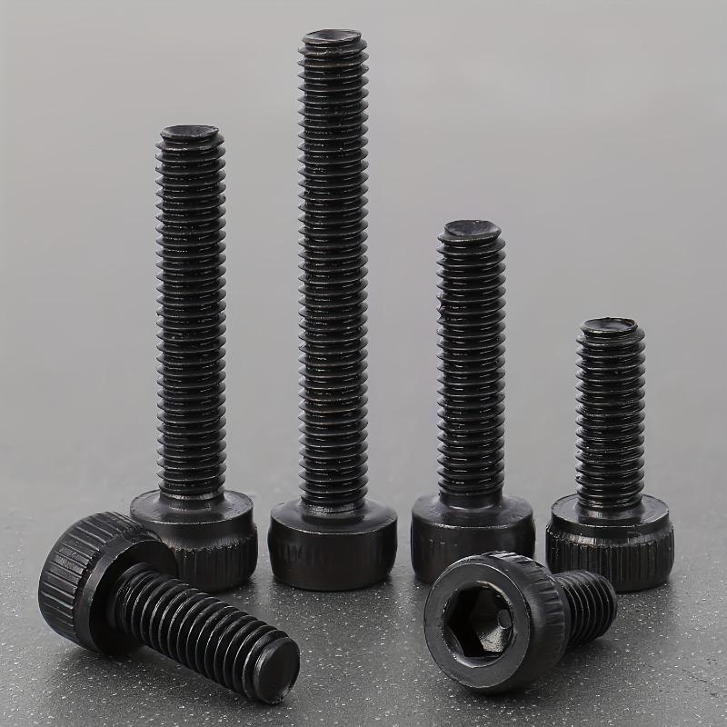 100pcs M3 High Carbon Steel Hex Socket Screws Kit with Nuts About 6-25mm for 3D Printers DIY